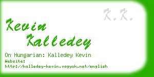 kevin kalledey business card